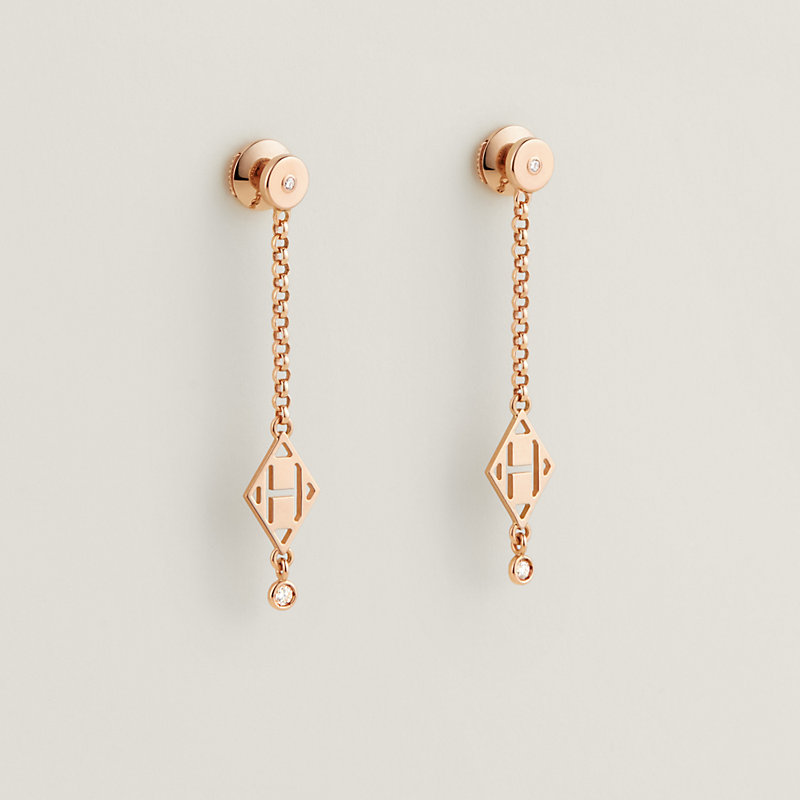 Hermès Ex-Libris H earrings | Hermès Mainland China